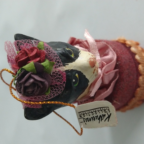 Cat Christmas Ornament Candy Box Katherine's Collection Black White - Picture 4 of 4